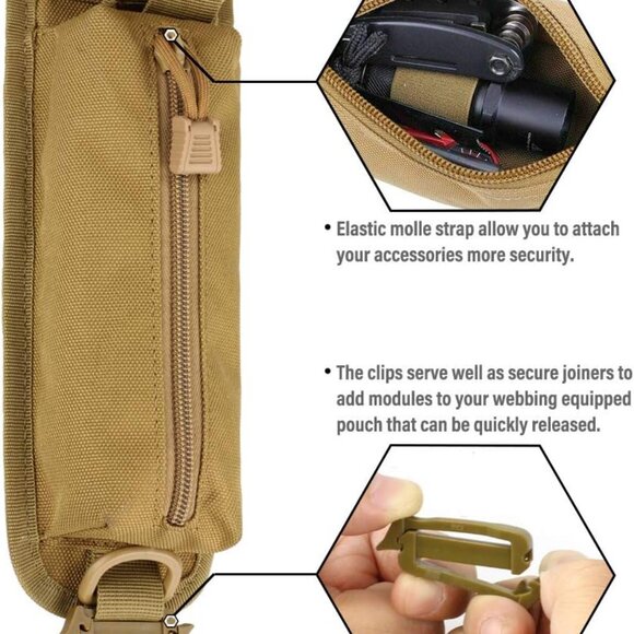 2 Tactical Molle Pouches Backpack Bag Multifunctional Hunting Pouches - Picture 7 of 9